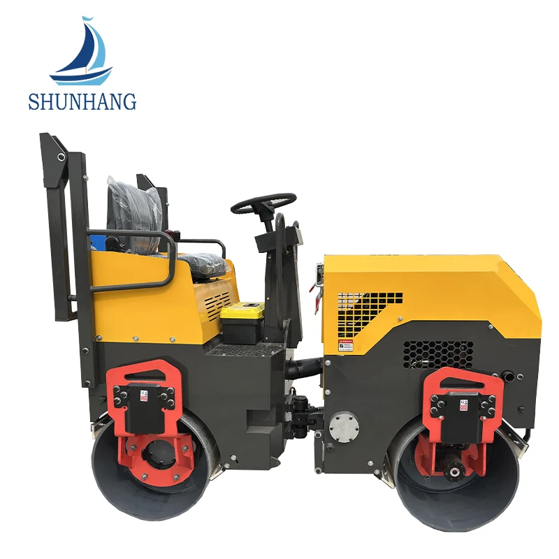 Máy nén trống kép 900mm 3,5 tấn con lăn đường lái xe